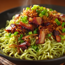 將圖片載入圖庫檢視器 馬來西亞 劉家麵線 LJMX 菠菜哥羅麵 Spinach Kolo Mee 85g 附送干撈醬 合規進口 砂拉越麵