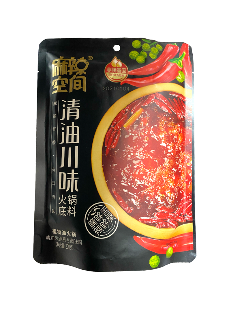 中國大陸 麻辣空間 清油川味火鍋底料 正宗四川 320克/袋