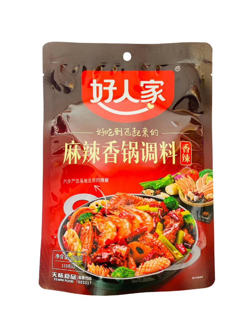 中國大陸 好人家 麻辣香鍋調料 香辣 苛刻堅守好原料 天味食品 220克 內含2入