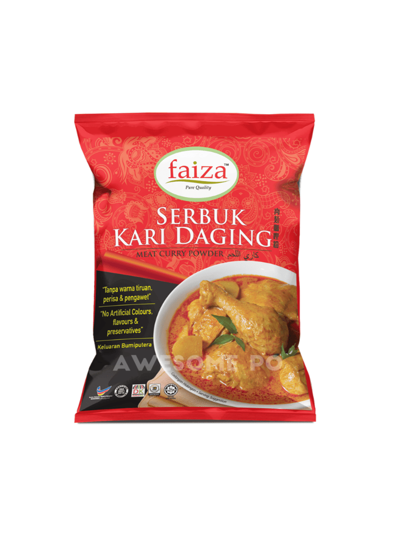 馬來西亞 FAIZA Serbuk Kari Daging 肉類咖哩粉 220g/袋 經典馬來風味