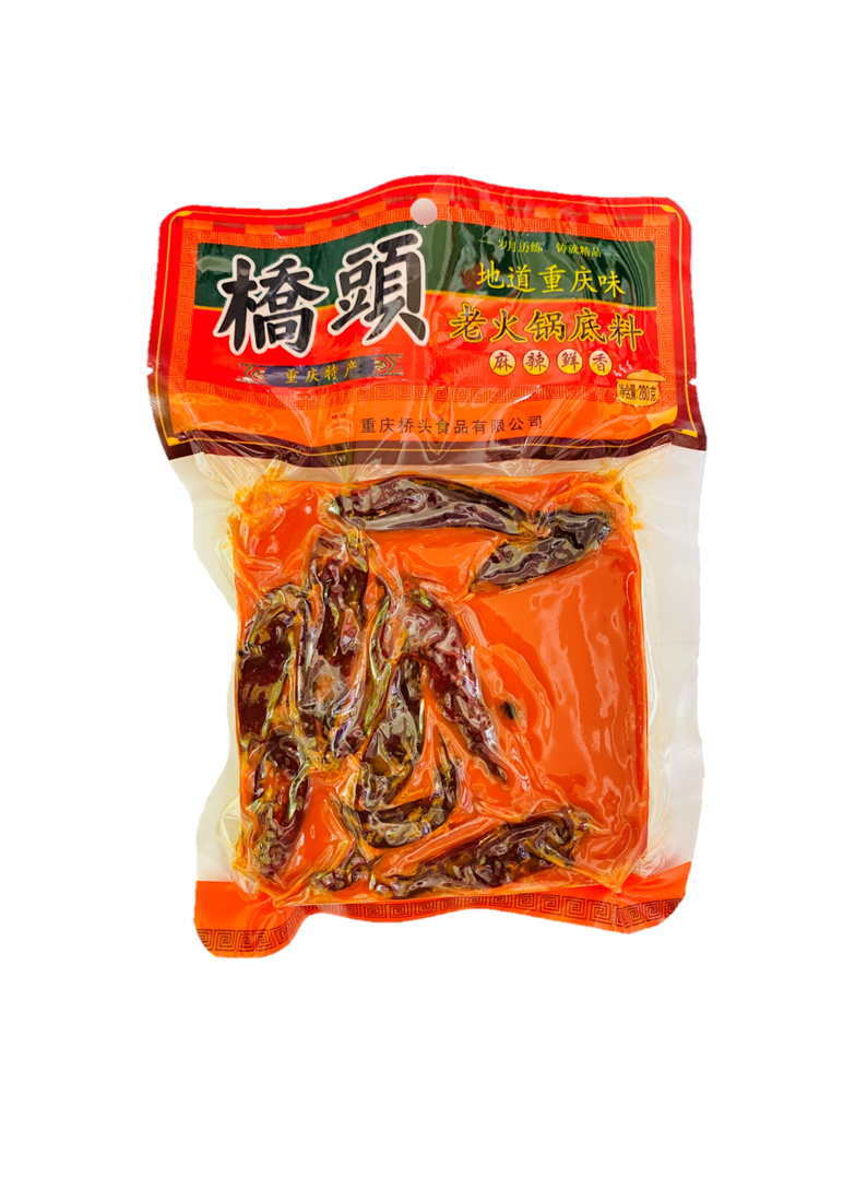 中國大陸 橋頭 老火鍋火鍋底料 麻辣 多種吃法 道地 280g/袋