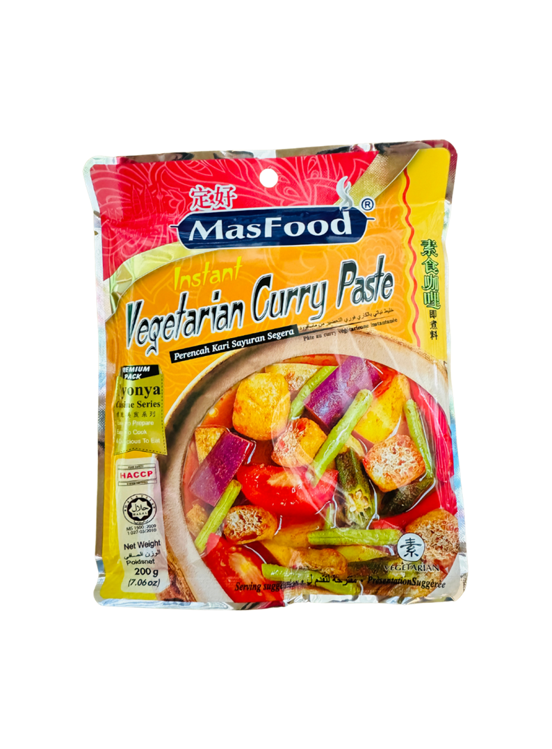 【台灣地區取貨】馬來西亞 MASFOOD 定好 素食咖哩即煮料 Vegetarian Curry 200g/袋