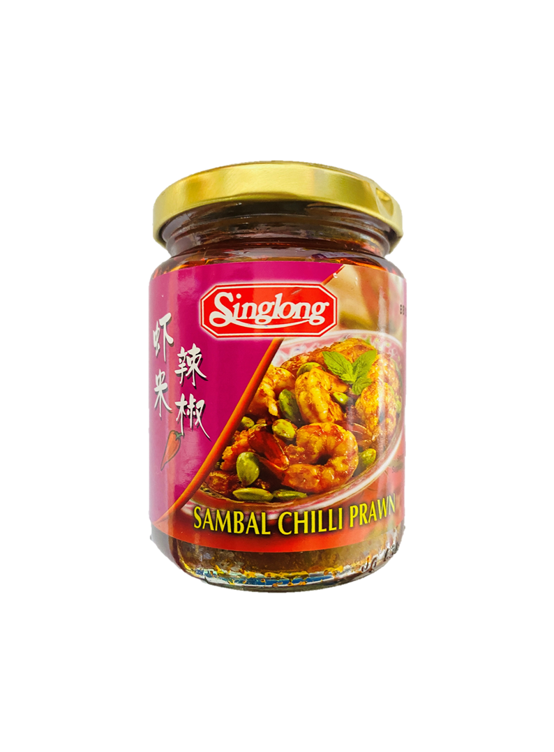 【台灣地區取貨】馬來西亞 SINGLONG  SAMBAL 椰漿飯辣椒 參峇峇拉煎 蝦米辣椒 230公克 海南雞飯配料 180g