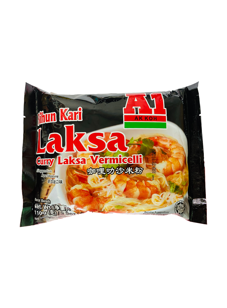 馬來西亞 A1 AK KOH Curry Laksa Bihun 咖哩叻沙米粉 新加坡口味 110g/袋