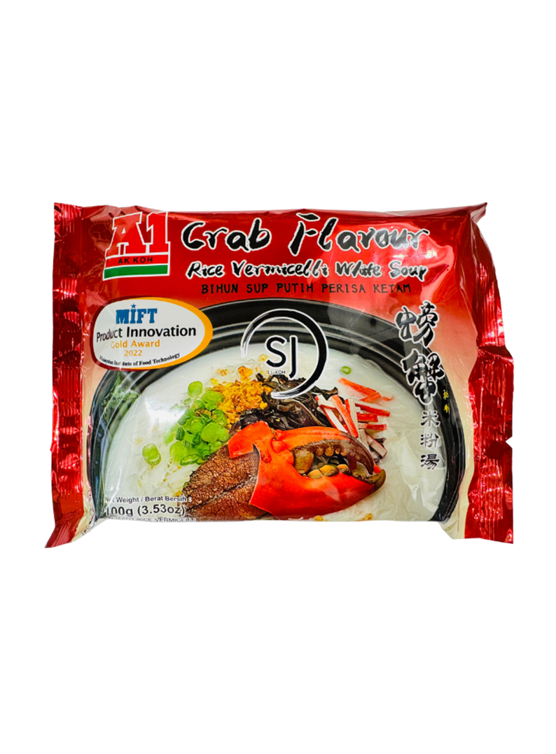 馬來西亞 A1 AK KOH 螃蟹米粉湯 Crab Flavour Rice Vermicelli 100公克/袋